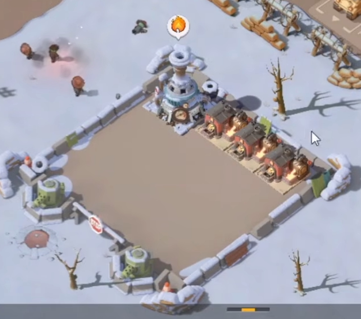 Frozen alliance base on the polar map